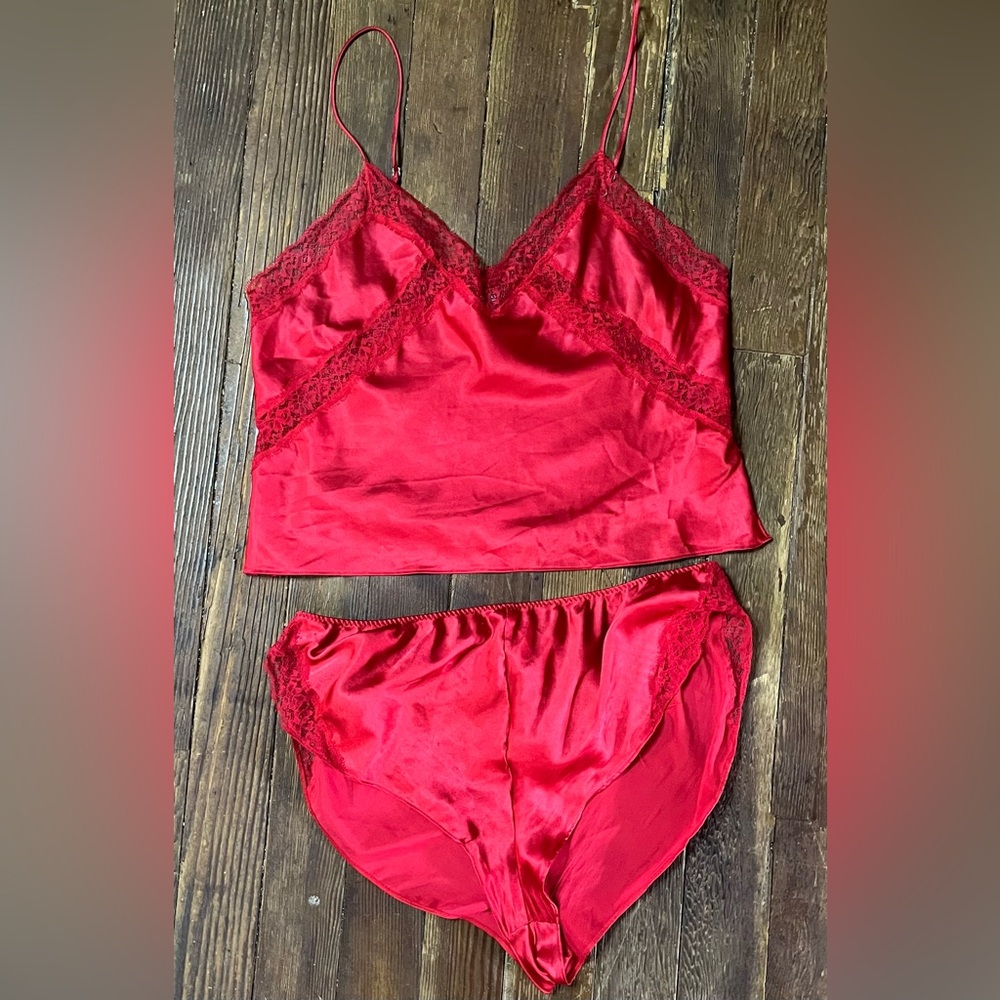 EUC VS Cami Short Set XL Red